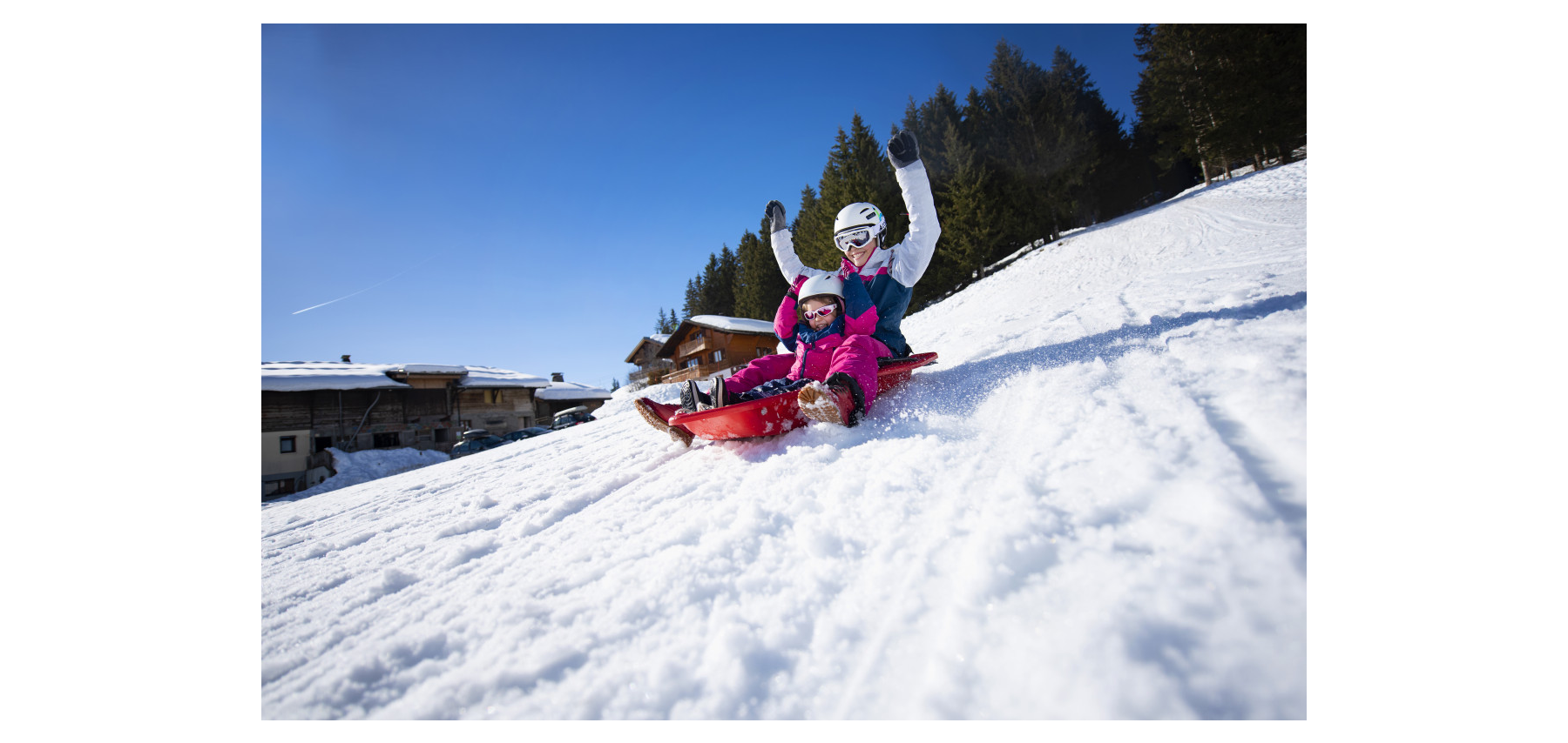 Soirée luge à Manigod